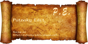 Putnoky Edit névjegykártya